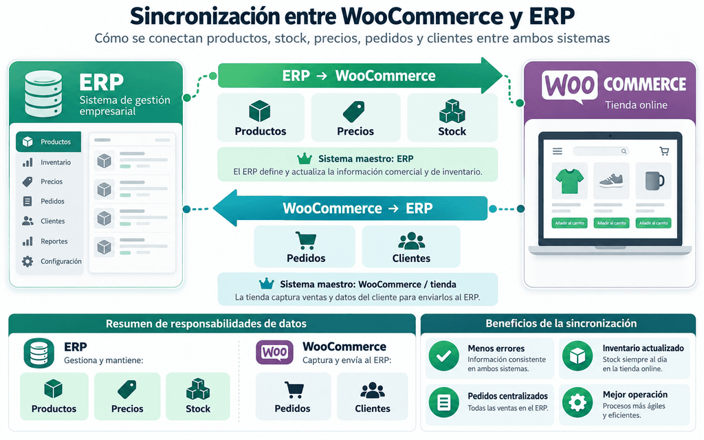 Integrar WooCommerce con ERP: 9 claves esenciales para automatizar inventario y facturación 1 Integrar Woocommerce Con Erp